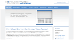 Desktop Screenshot of fenster-tueren-gernert.de